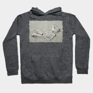 Reclining male nude Hoodie